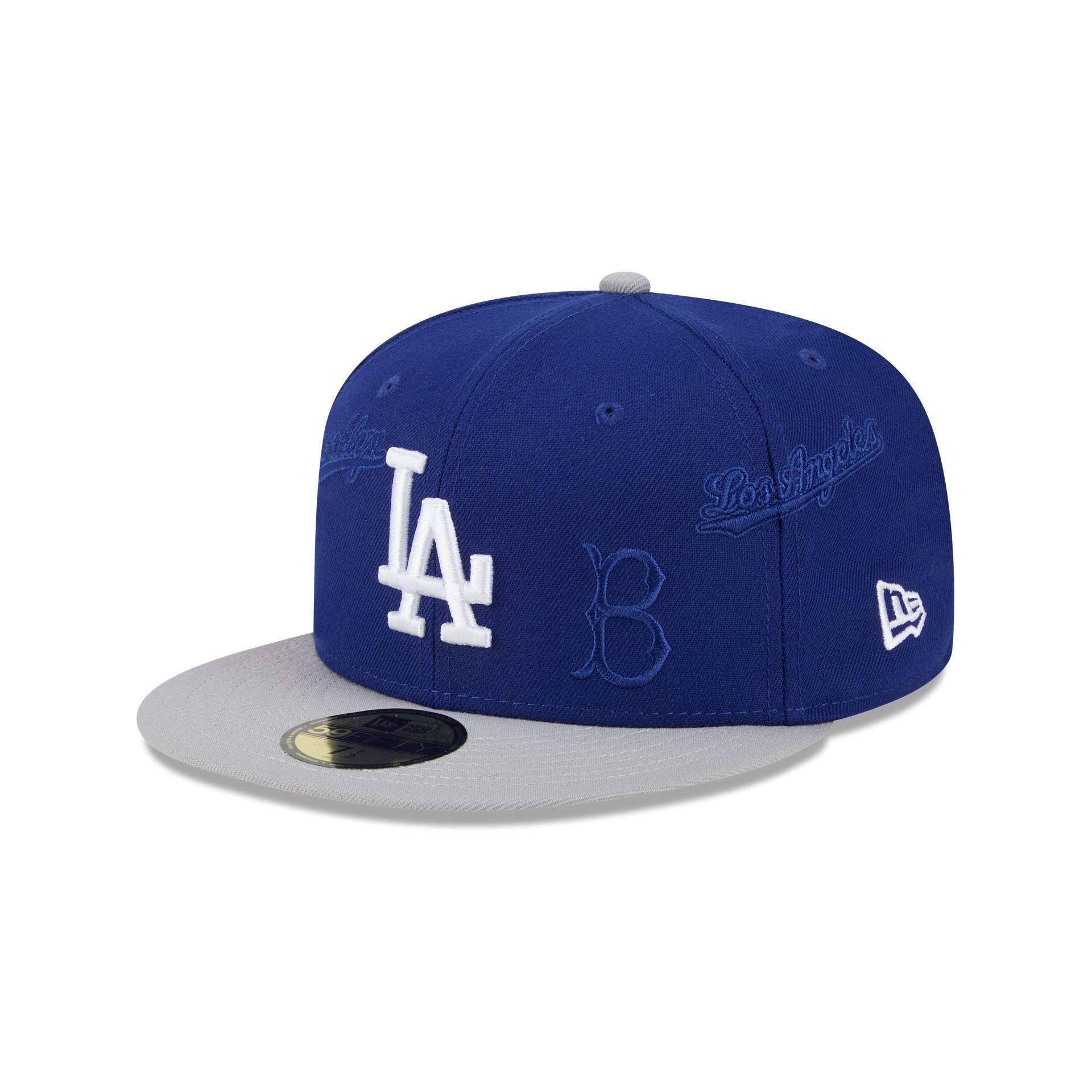 Los Angeles Dodgers Multi Logo 59FIFTY Fitted Hat sold by New Era