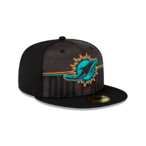 Miami Dolphins 2023 Training Black 59FIFTY Fitted Hat sold by New Era