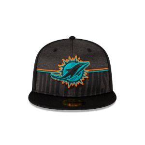Miami Dolphins 2023 Training Black 59FIFTY Fitted Hat sold by New Era