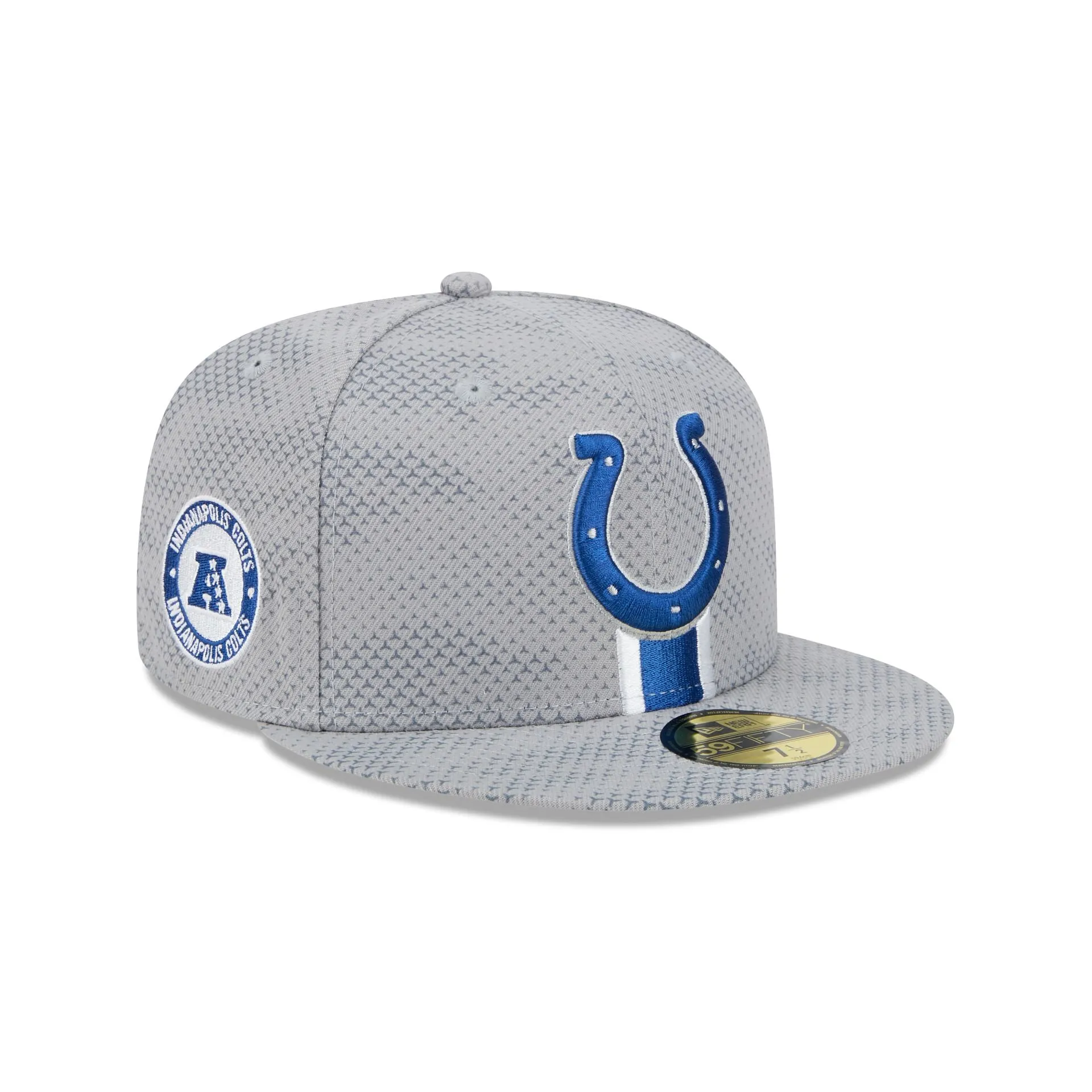 Indianapolis Colts 2024 Sideline Gray 59FIFTY Fitted Hat sold by New Era