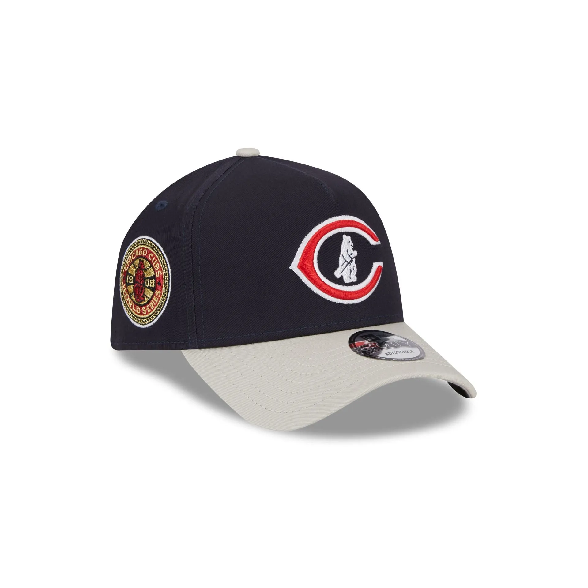 Chicago Cubs Coop Logo Select 9FORTY A-Frame Snapback Hat sold by New Era