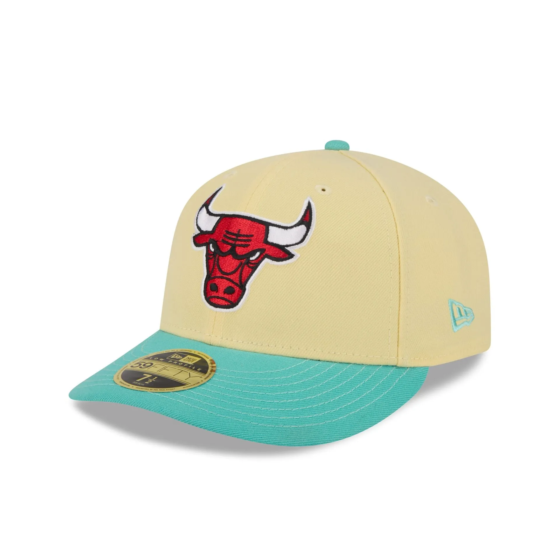 Chicago Bulls Soft Yellow Low Profile 59FIFTY Fitted Hat sold by New Era