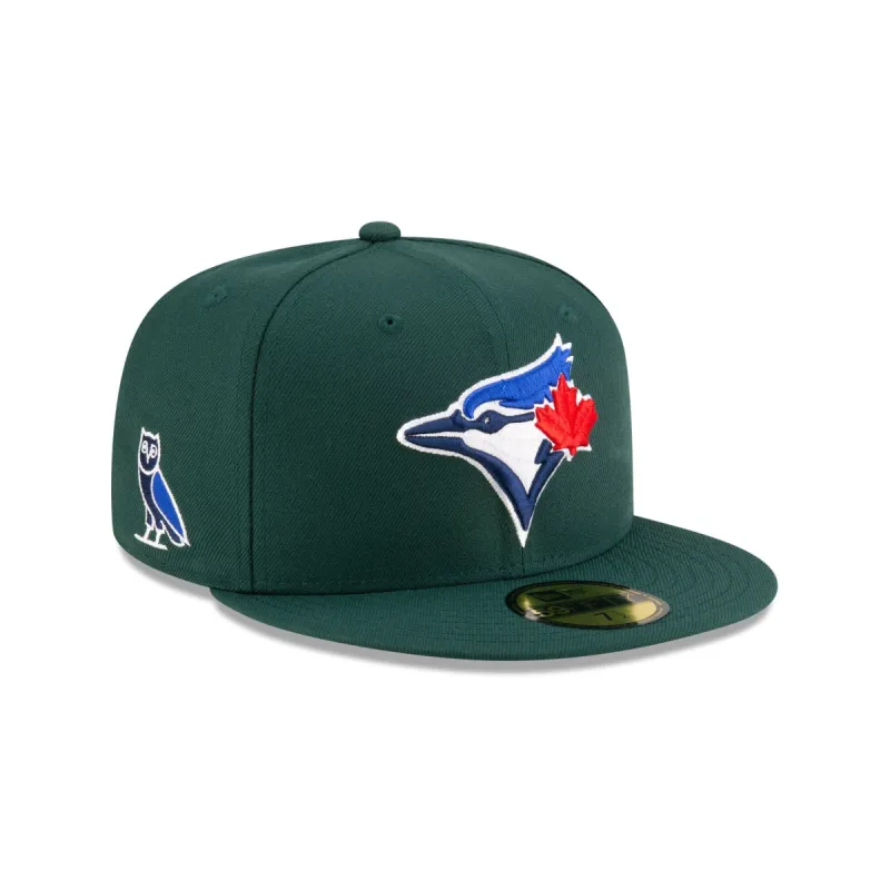 OVO X Toronto Blue Jays Green 59FIFTY Fitted Hat sold by New Era