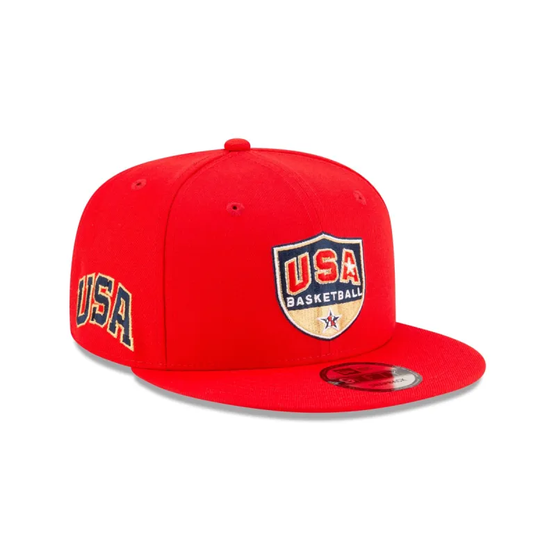 USA Basketball Red 9FIFTY Snapback Hat sold by New Era