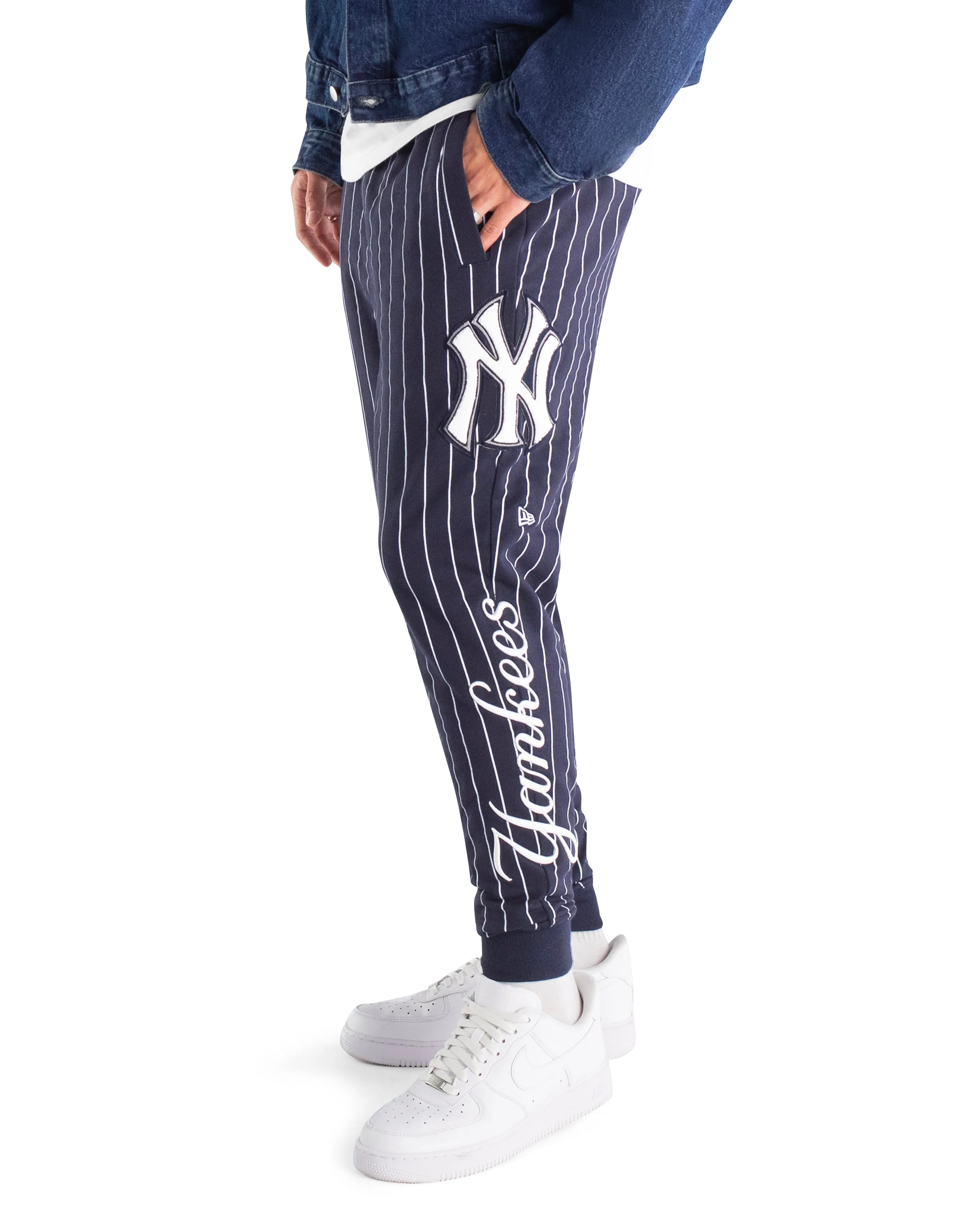 New York Yankees Logo Select Pinstripe Jogger sold by New Era