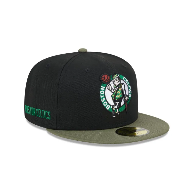 Boston Celtics Olive Visor 59FIFTY Fitted Hat sold by New Era