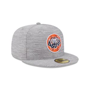 Houston Astros 2023 Clubhouse Gray 59FIFTY Fitted Hat sold by New Era