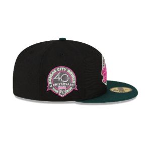 Just Caps Black Crown Kansas City Royals 59FIFTY Fitted Hat sold by New Era