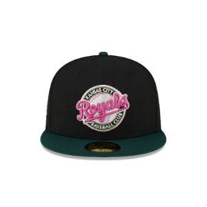 Just Caps Black Crown Kansas City Royals 59FIFTY Fitted Hat sold by New Era