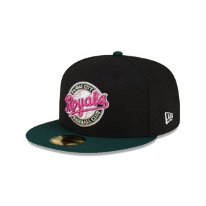 Just Caps Black Crown Kansas City Royals 59FIFTY Fitted Hat sold by New Era