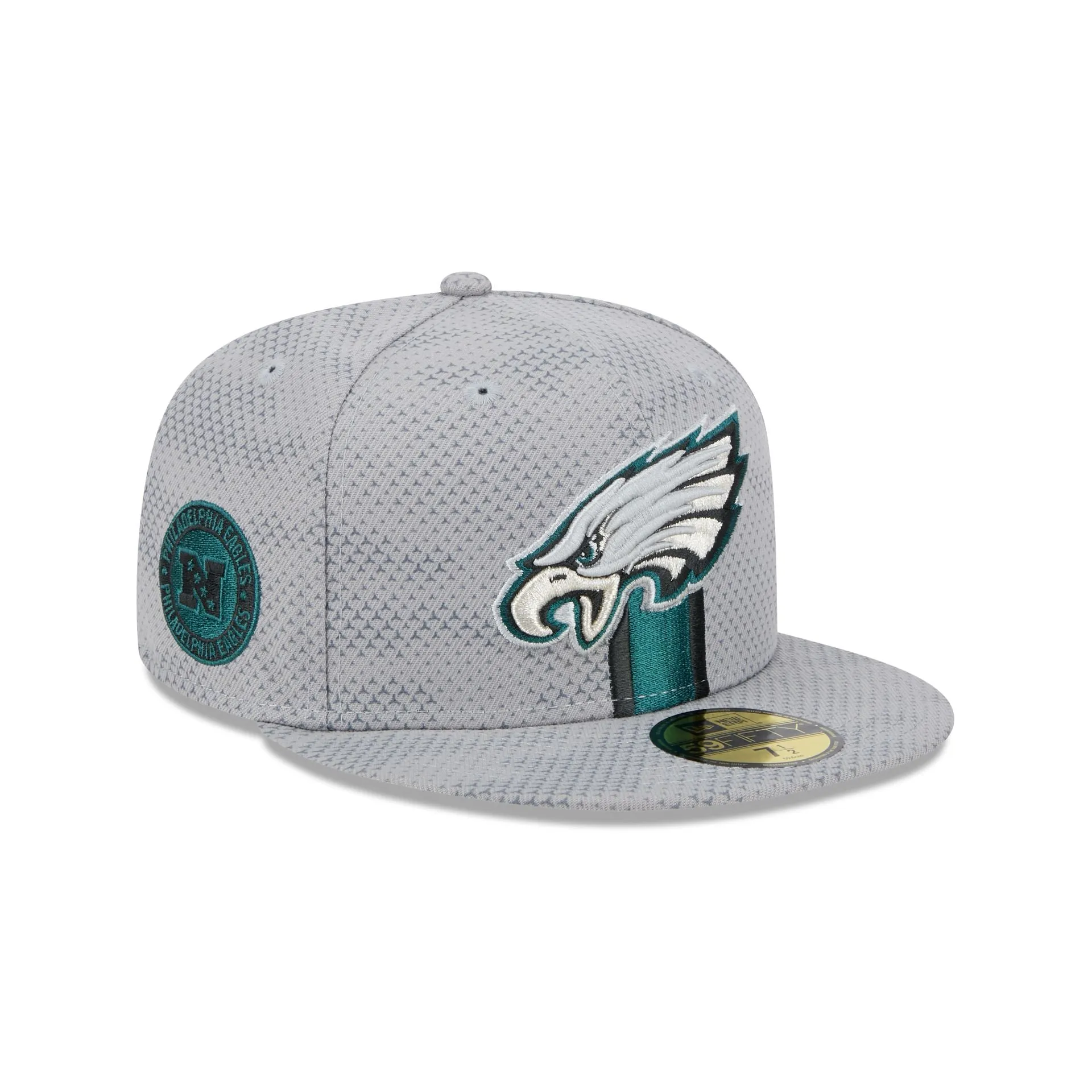Philadelphia Eagles 2024 Sideline Gray 59FIFTY Fitted Hat sold by New Era