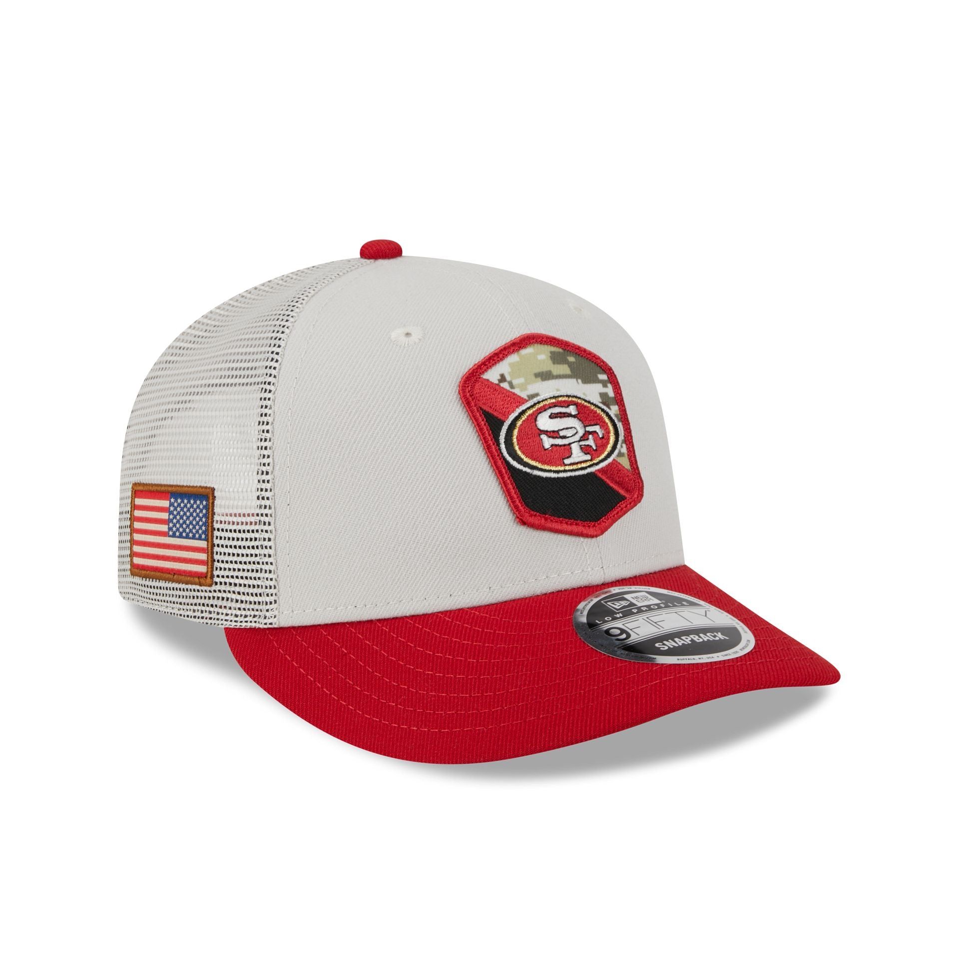 San Francisco 49ers 2023 Salute to Service Low Profile 9FIFTY Snapback Hat sold by New Era