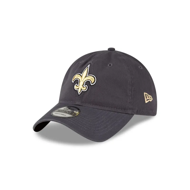 New Orleans Saints NFL Core Classic Graphite 9TWENTY Adjustable Hat sold by New Era