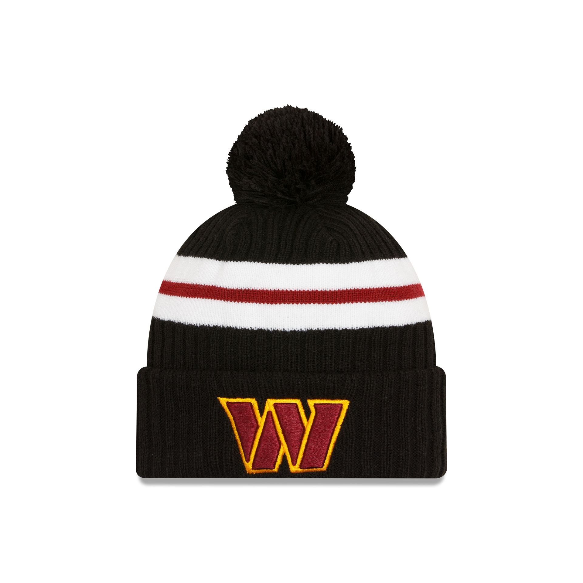 Washington Commanders 2023 Cold Weather Black Pom Knit Hat sold by New Era