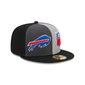 Buffalo Bills 2023 Sideline Gray 59FIFTY Fitted Hat sold by New Era
