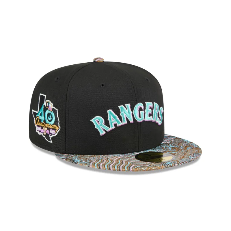 Just Caps Jacquard Visor Texas Rangers 59FIFTY Fitted Hat sold by New Era