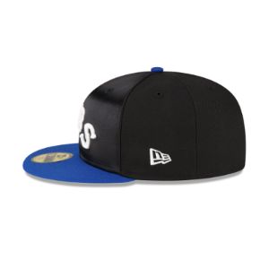 Just Caps Black Satin Chicago Cubs 59FIFTY Fitted Hat sold by New Era