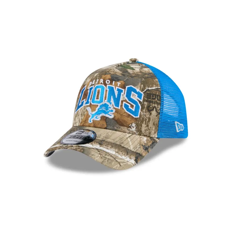 Detroit Lions Active 9FORTY A-Frame Trucker Hat sold by New Era