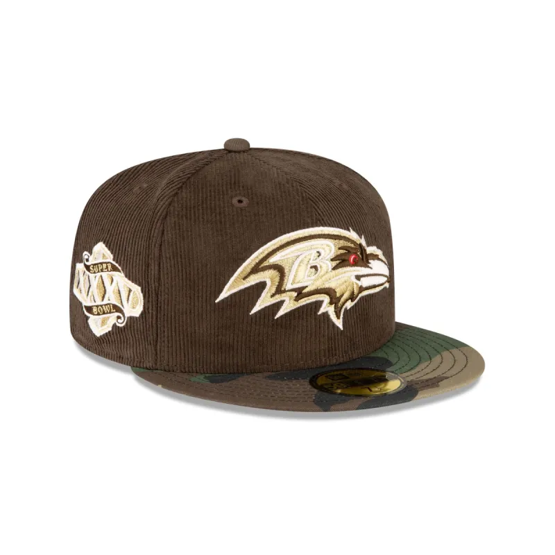Just Caps Brown Camo Baltimore Ravens 59FIFTY Fitted Hat sold by New Era