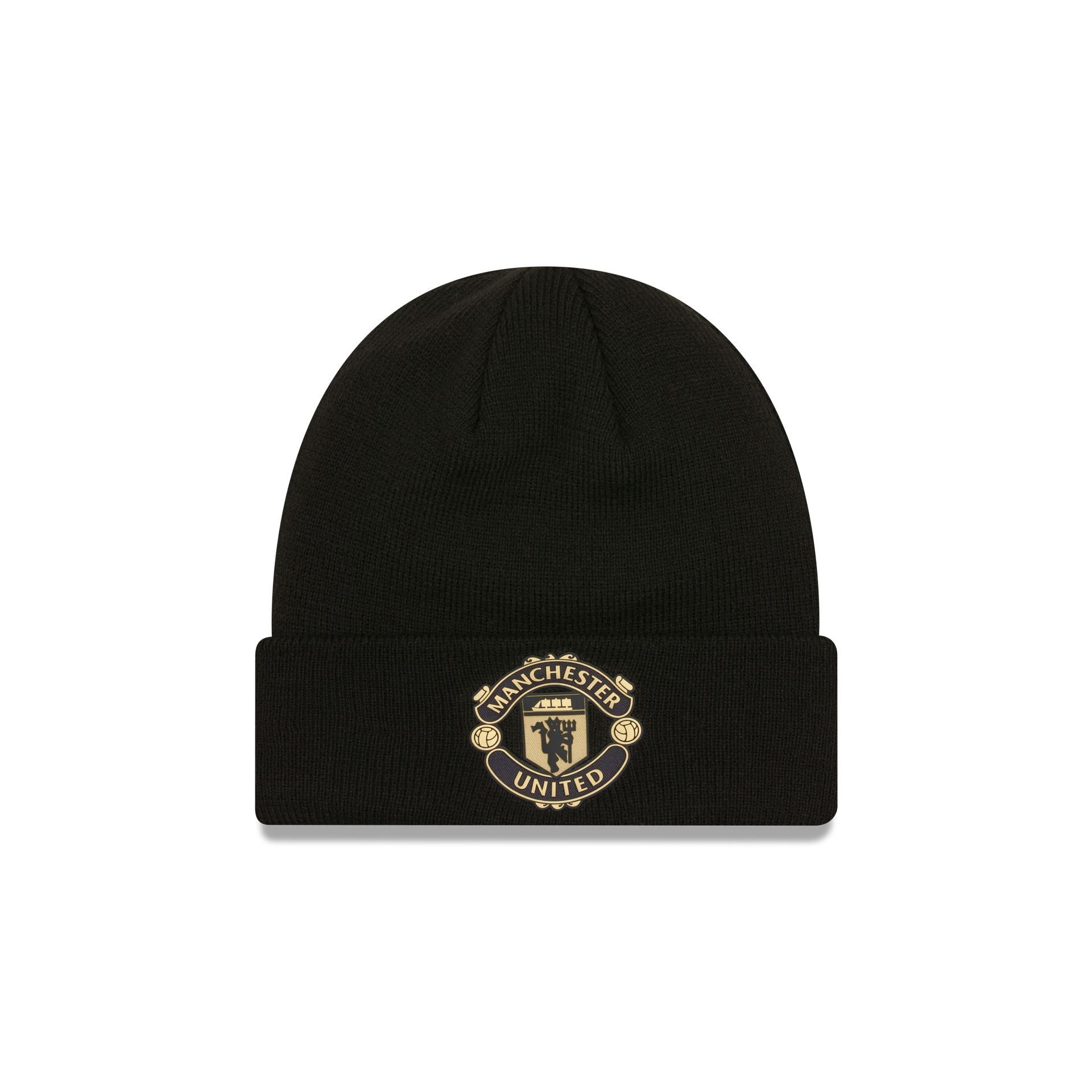 Manchester United Gold Logo Knit Hat sold by New Era