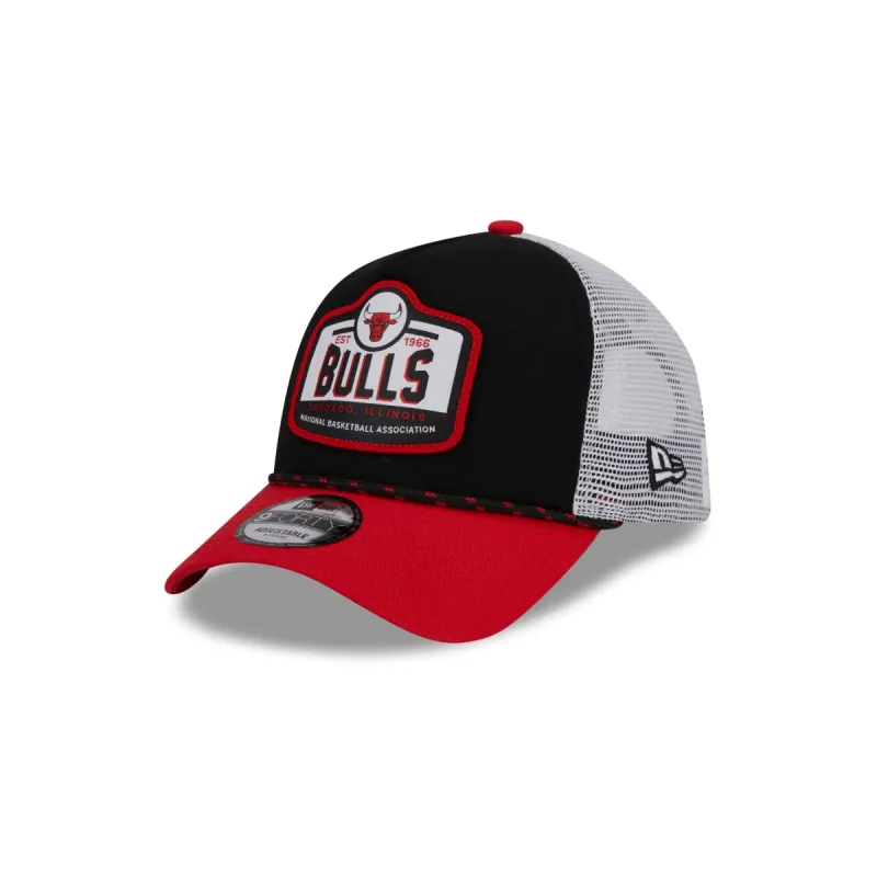 Chicago Bulls 2024 Rally Drive 9FORTY A-Frame Trucker Hat sold by New Era