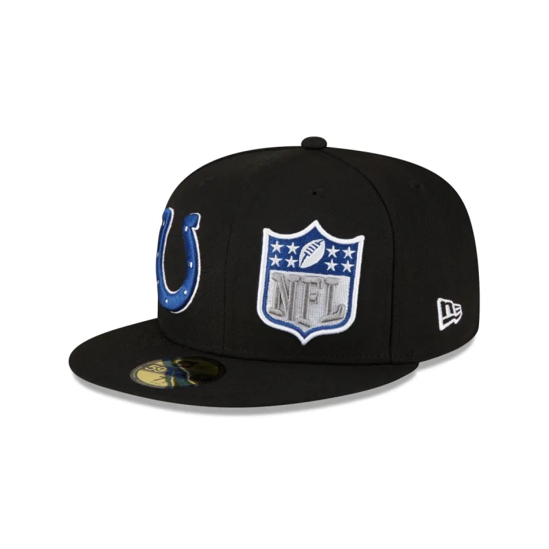 Indianapolis Colts 2023 Sideline Black 59FIFTY Fitted Hat sold by New Era