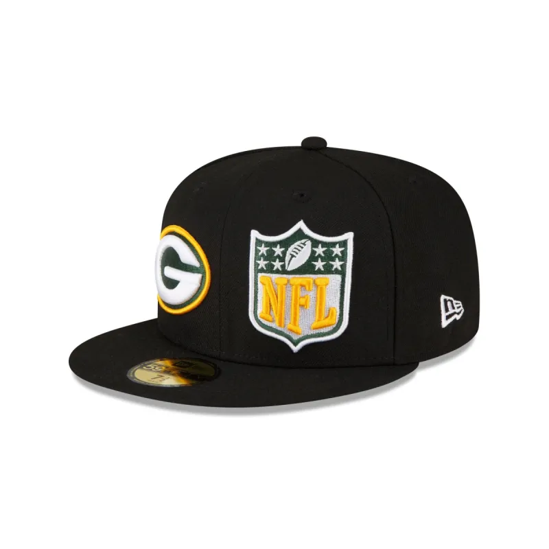 Green Bay Packers 2023 Sideline Black 59FIFTY Fitted Hat sold by New Era