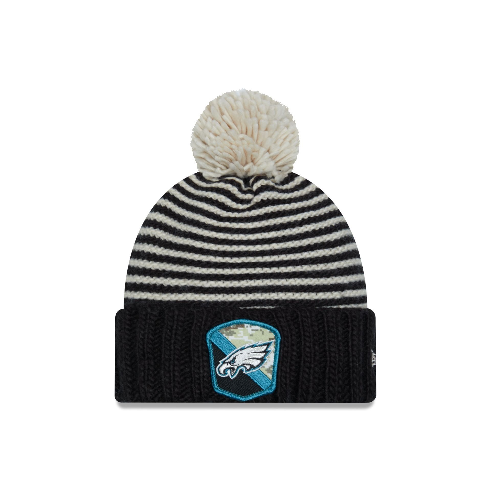Philadelphia Eagles 2023 Salute to Service Women's Pom Knit Hat sold by New Era