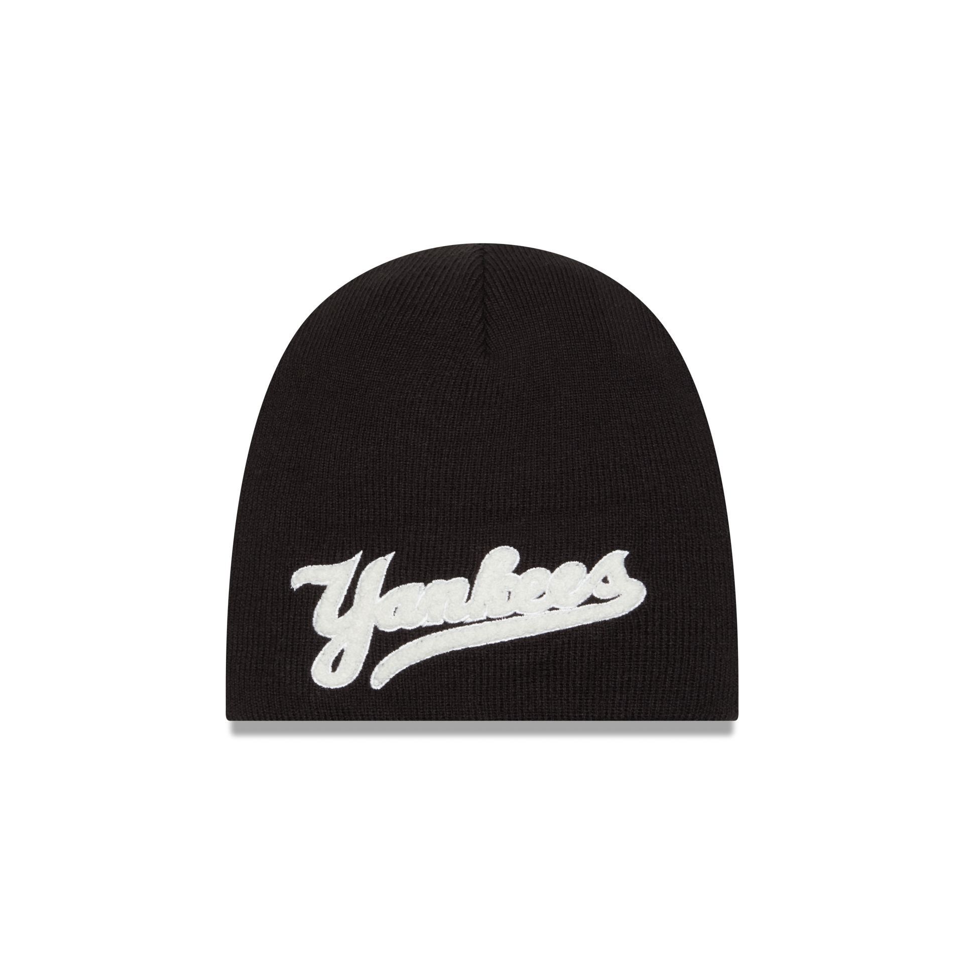 New York Yankees Chenille Script Knit Hat sold by New Era