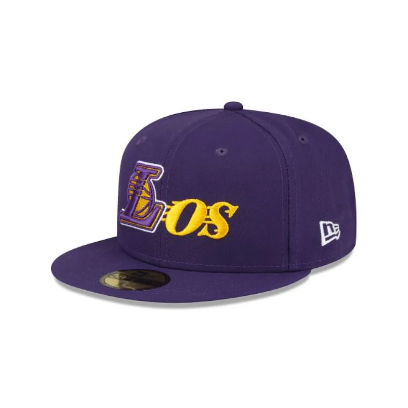 Born x Raised Los Angeles Lakers Purple 59FIFTY Fitted Hat sold by New Era