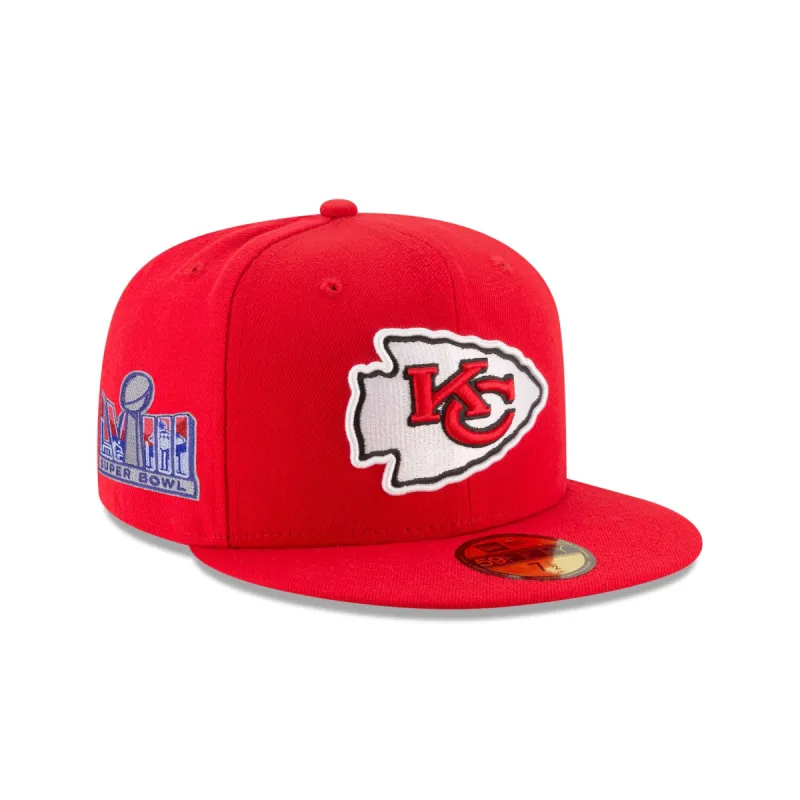 Kansas City Chiefs Super Bowl LVIII Participation Side Patch 59FIFTY Fitted Hat sold by New Era