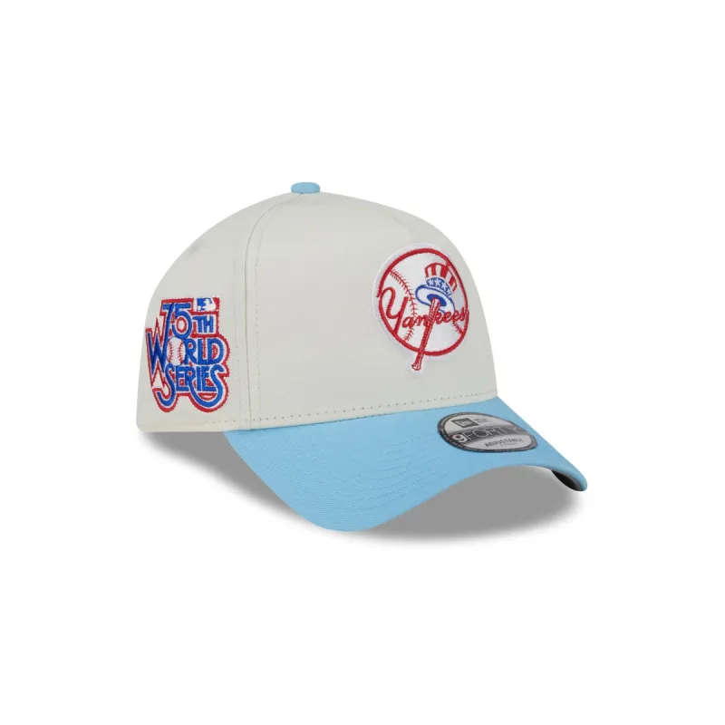 New York Yankees Chrome White 9FORTY A-Frame Snapback Hat sold by New Era
