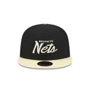 Brooklyn Nets Pale Yellow Visor 9FIFTY Snapback Hat sold by New Era
