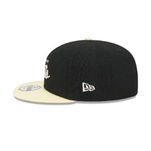 Brooklyn Nets Pale Yellow Visor 9FIFTY Snapback Hat sold by New Era