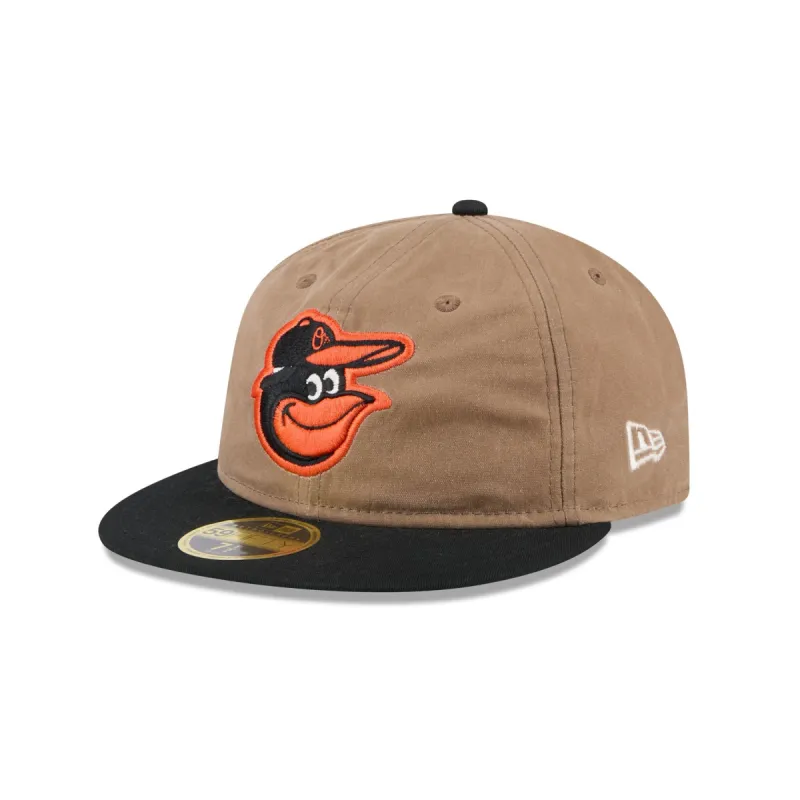 Baltimore Orioles Wax Canvas Retro Crown 59FIFTY Fitted Hat sold by New Era