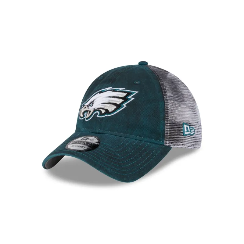 Philadelphia Eagles Slick 9TWENTY Trucker Hat sold by New Era