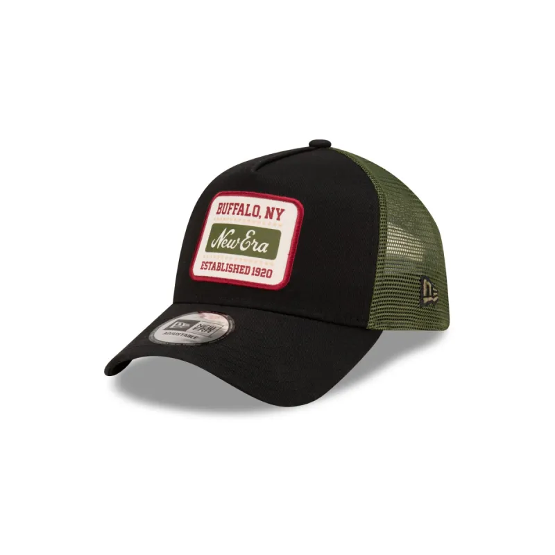 New Era Buffalo Black 9FORTY A-Frame Snapback Hat sold by New Era
