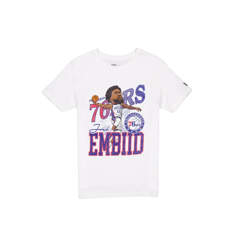 Philadelphia 76ers Joel Embiid Caricature T-Shirt sold by New Era