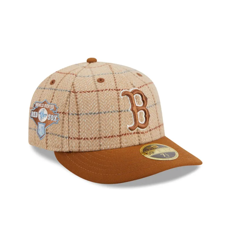 Boston Red Sox Herringbone Check Low Profile 59FIFTY Fitted Hat sold by New Era