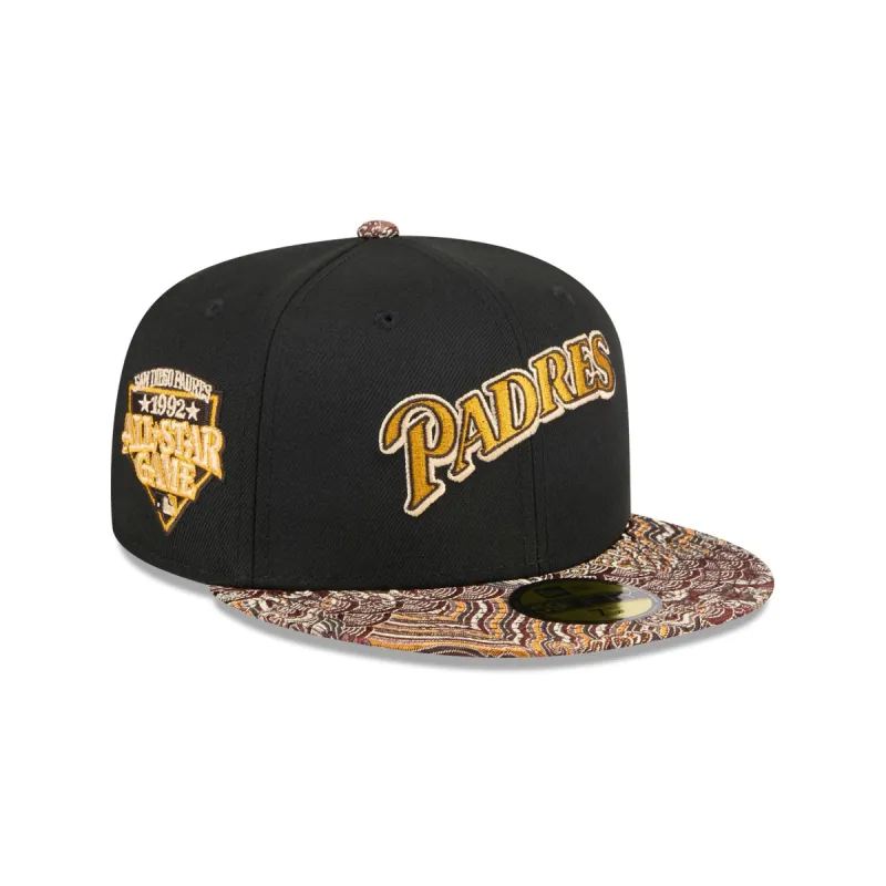Just Caps Jacquard Visor San Diego Padres 59FIFTY Fitted Hat sold by New Era