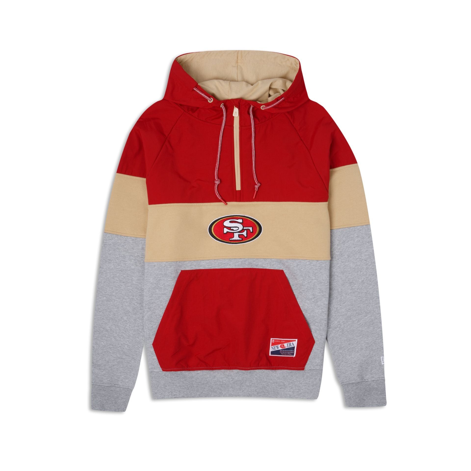 San Francisco 49ers Throwback Quarter Zip Hoodie sold by New Era