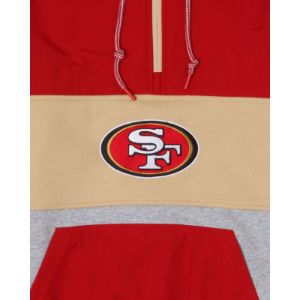 San Francisco 49ers Throwback Quarter Zip Hoodie sold by New Era