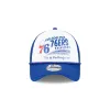 Philadelphia 76ers 2024 Rally Drive White 9FORTY A-Frame Trucker Hat sold by New Era