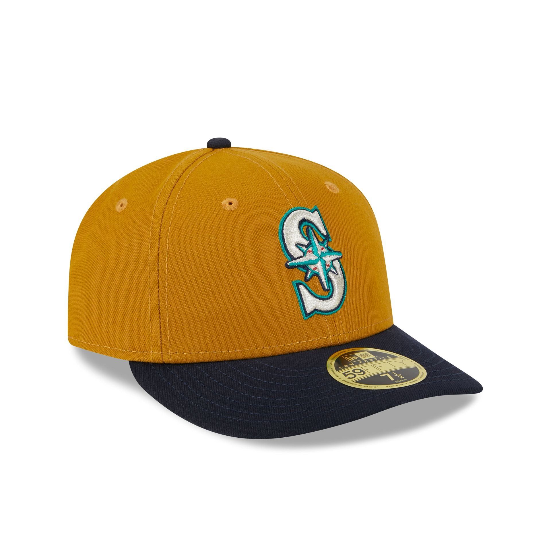 Seattle Mariners Vintage Gold Low Profile 59FIFTY Fitted Hat sold by New Era product image thumbnail 3