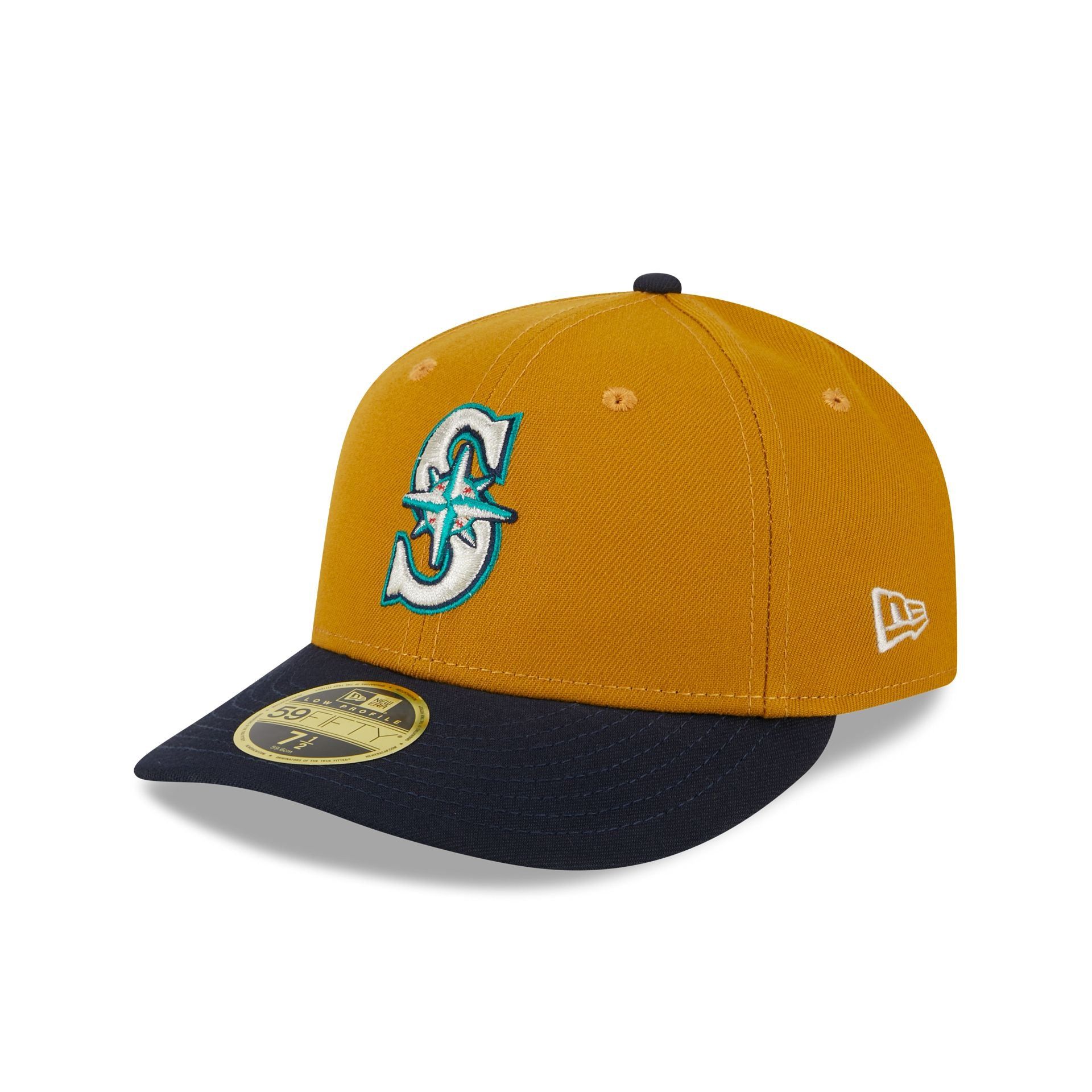 Seattle Mariners Vintage Gold Low Profile 59FIFTY Fitted Hat sold by New Era