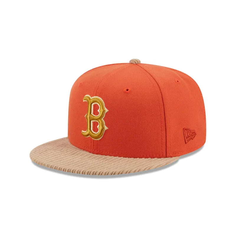 Boston Red Sox Autumn Wheat 9FIFTY Snapback Hat sold by New Era