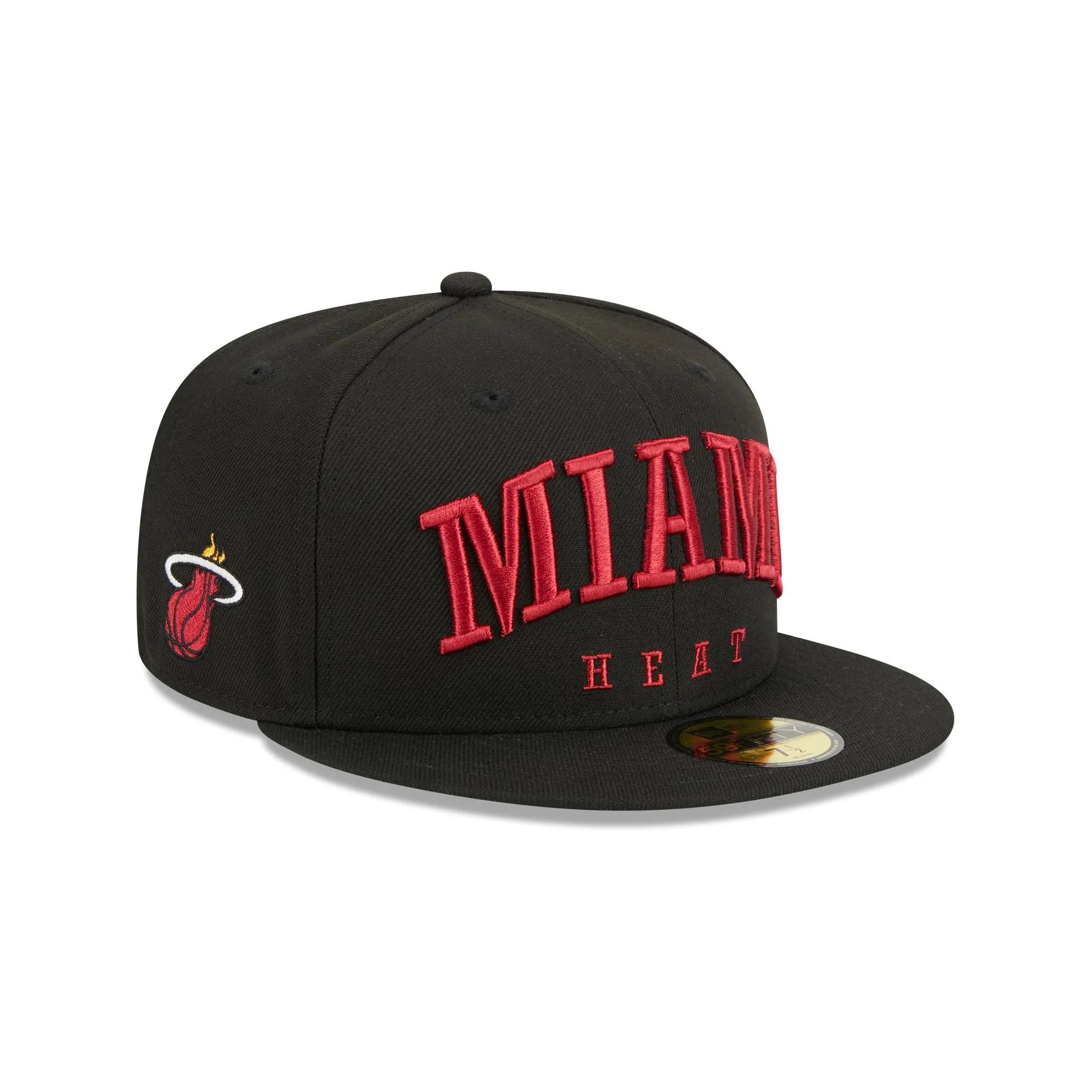 Miami Heat Sport Night Wordmark 59FIFTY Fitted Hat sold by New Era