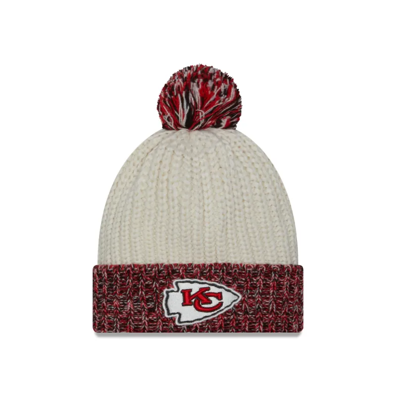 Kansas City Chiefs Throwback Women's Pom Knit Hat sold by New Era