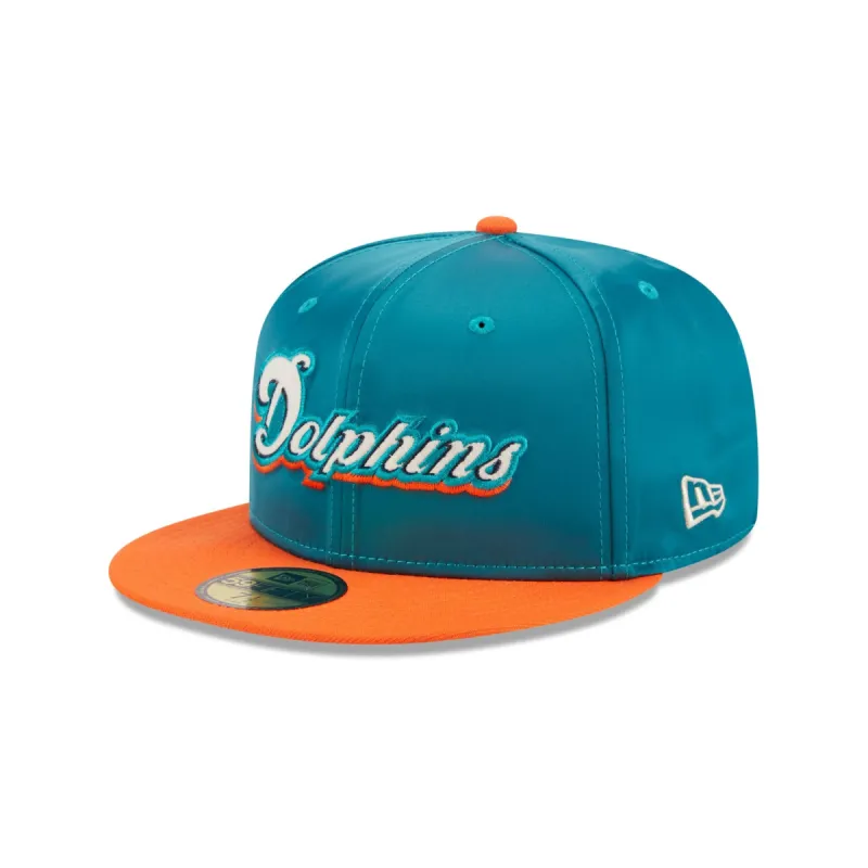 Miami Dolphins Satin 59FIFTY Fitted Hat sold by New Era