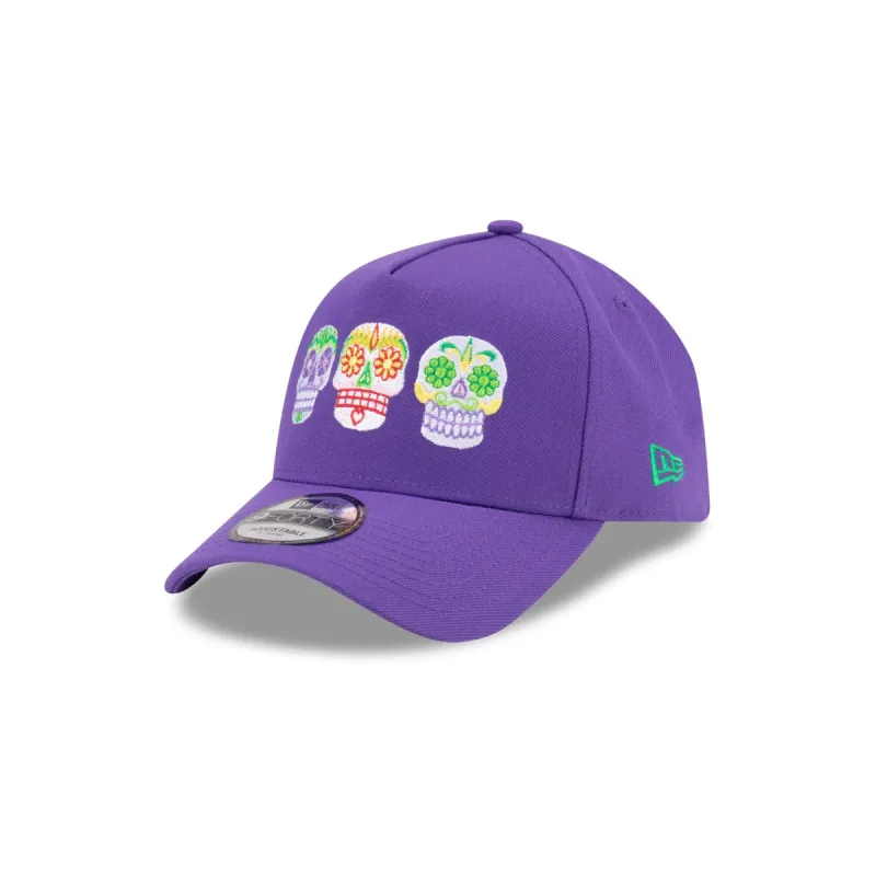 Cinco de Mayo Triple Sugar Skull 9FORTY A-Frame Snapback Hat sold by New Era